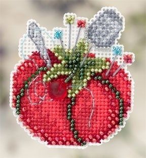 Tomato Pincushion by Mill Hill 2012 Spring Bouquet Series Seasonal Ornament Beading embroidery kit with magnet