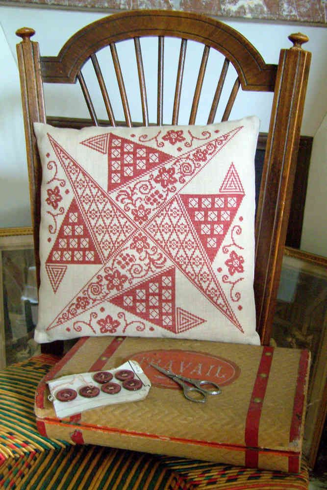 Géométrie Rouge (Red Geometry) by Reflets de Soie 2004 Counted cross stitch pattern
