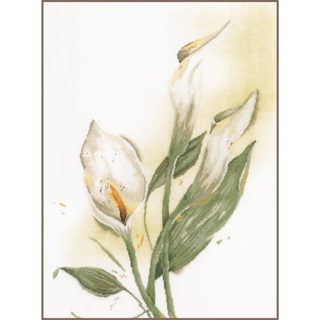 Calla lily flower by LanArte Home and Garden Collection Counted cross stitch kit
