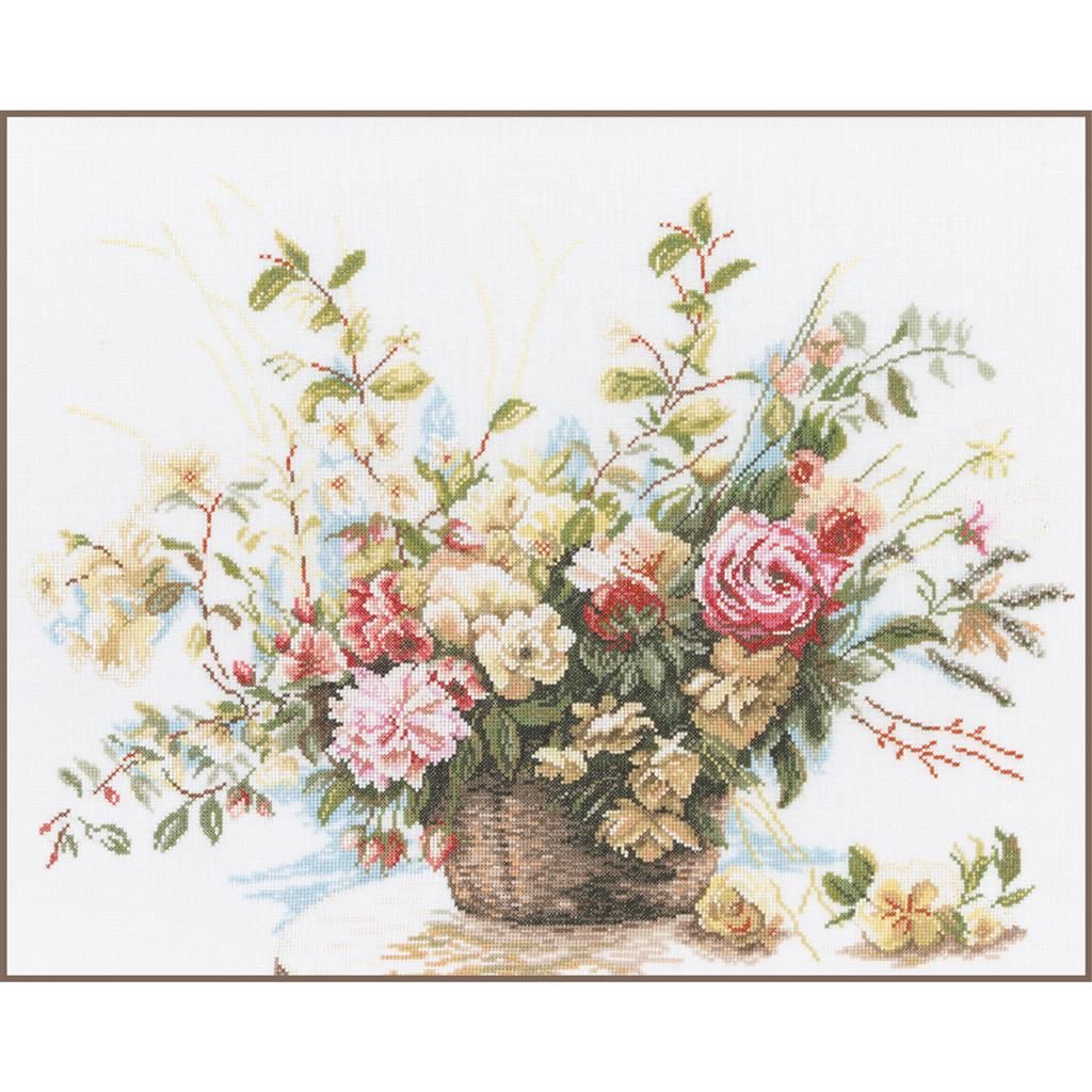 Bouquet of roses by LanArte Home and Garden Collection Counted cross stitch kit