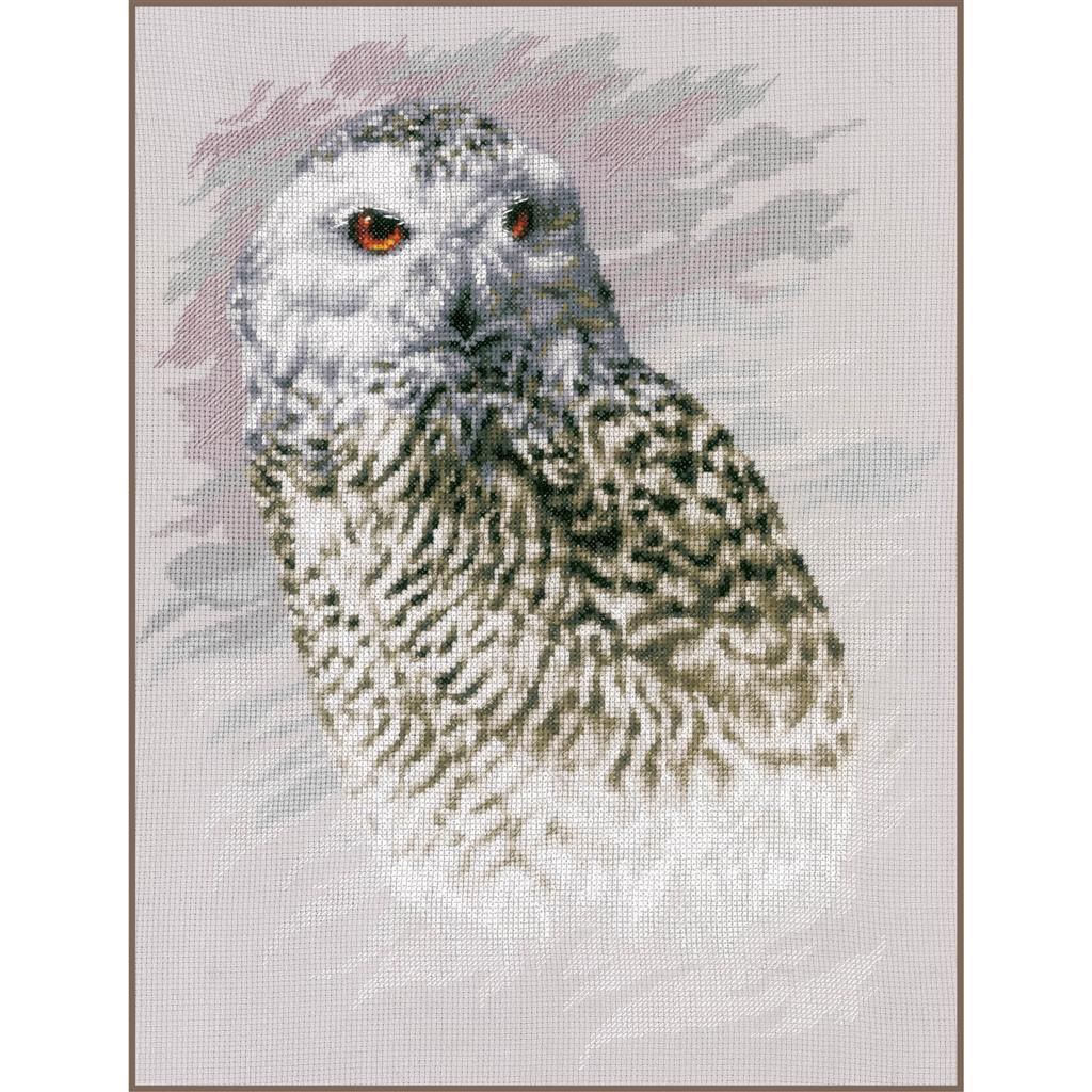 Snowy Owl by Lanarte Animal Collection Counted Cross Stitch Kit