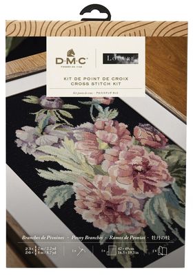 Peony Branches by DMC Collaboration with the Louvre Counted Cross Stitch Kit