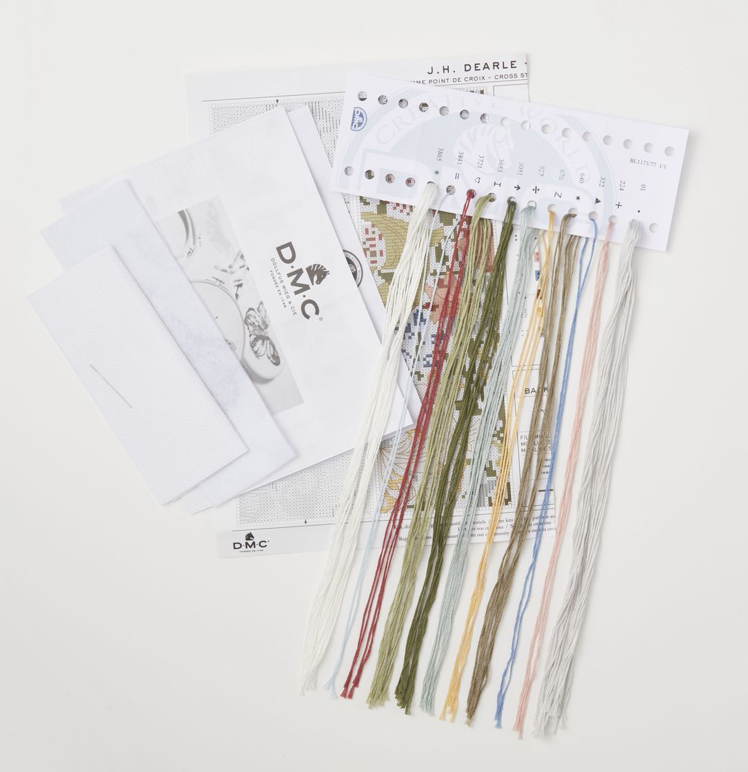 Golden Lily by J.H. Dearle by DMC Collaboration with the V&amp;A Bookmark Cross Stitch Kit