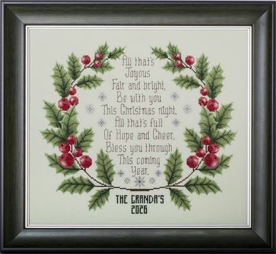 A Christmas Blessing by Glendon Place 2026 Christmas cross stitch pattern