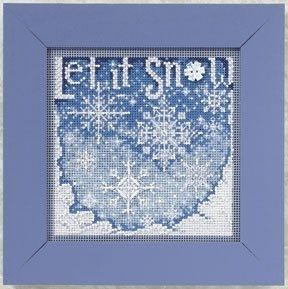 Snowfall by Mill Hill 2010 Winter Series Buttons and Beads Kit Cozy Winter beaded cross stitch kit