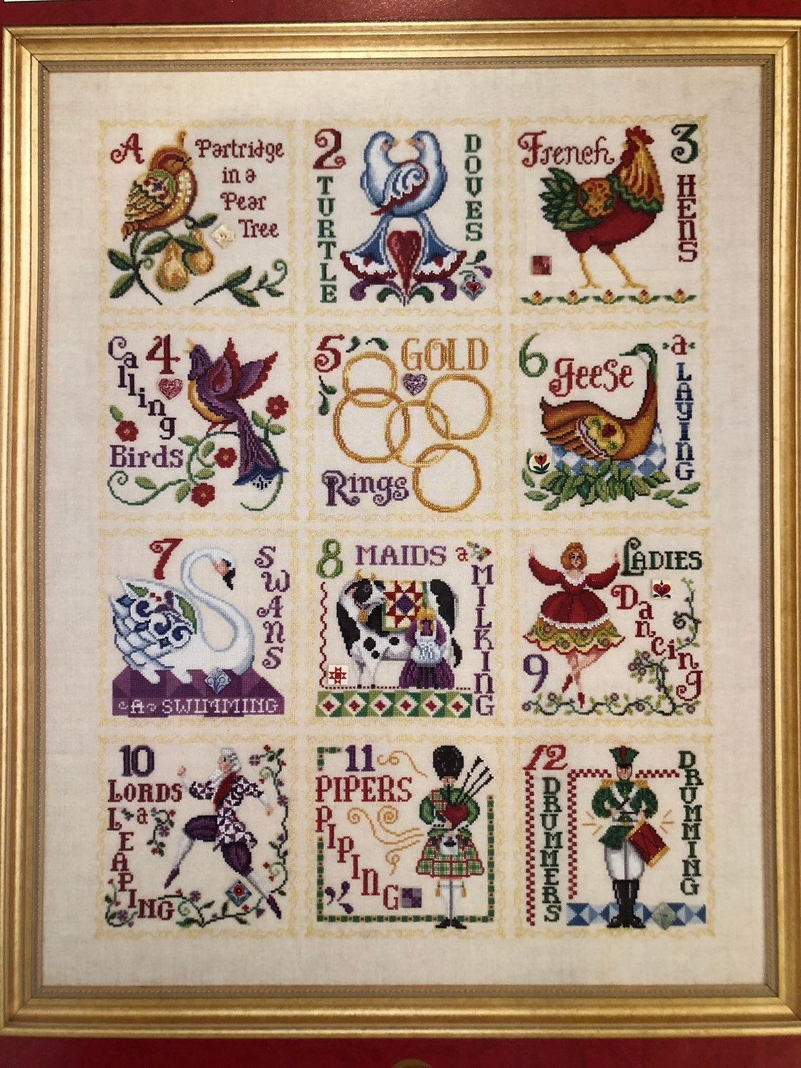 12 Days Of Christmas by Mill Hill 2009 Designer Jim Shore Publications Printed cross stitch pattern