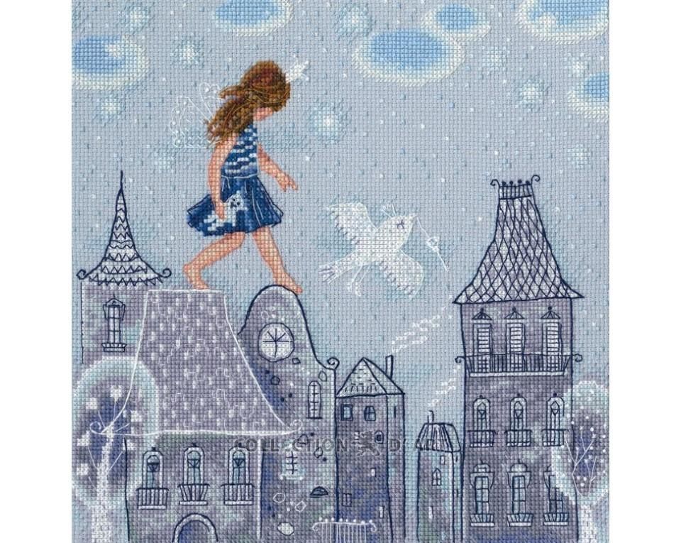 Fairy tales live on the roofs by RTO Counted Cross Stitch Kit