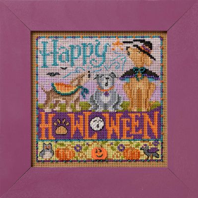 Happy Howl-oween by Mill Hill 2026 Autumn Series Buttons and Beads Kit Beaded cross stitch kit