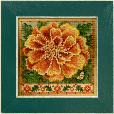 Marigold by Mill Hill 2026 Autumn Series Buttons and Beads Kit Beaded cross stitch kit