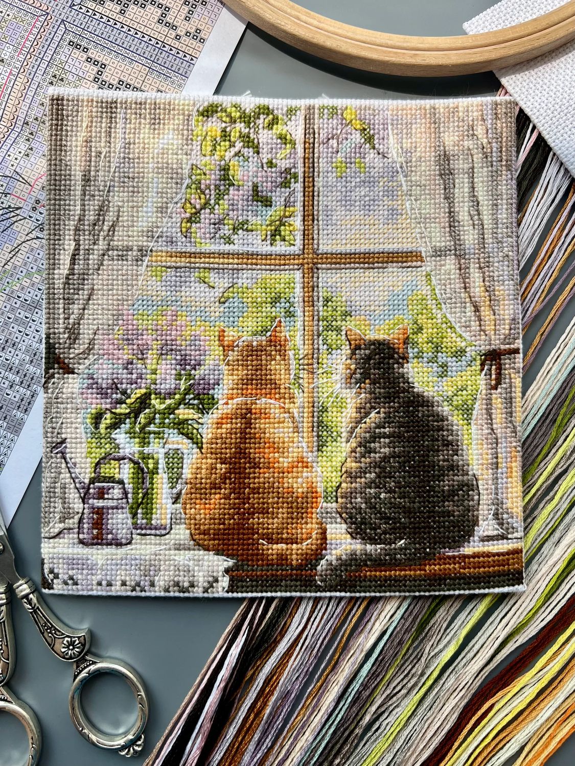 Purr-fect Spring by World of Cross Stitch (Mir Vyshivki), designer Natalia Yurkevich Counted cross stitch kit
