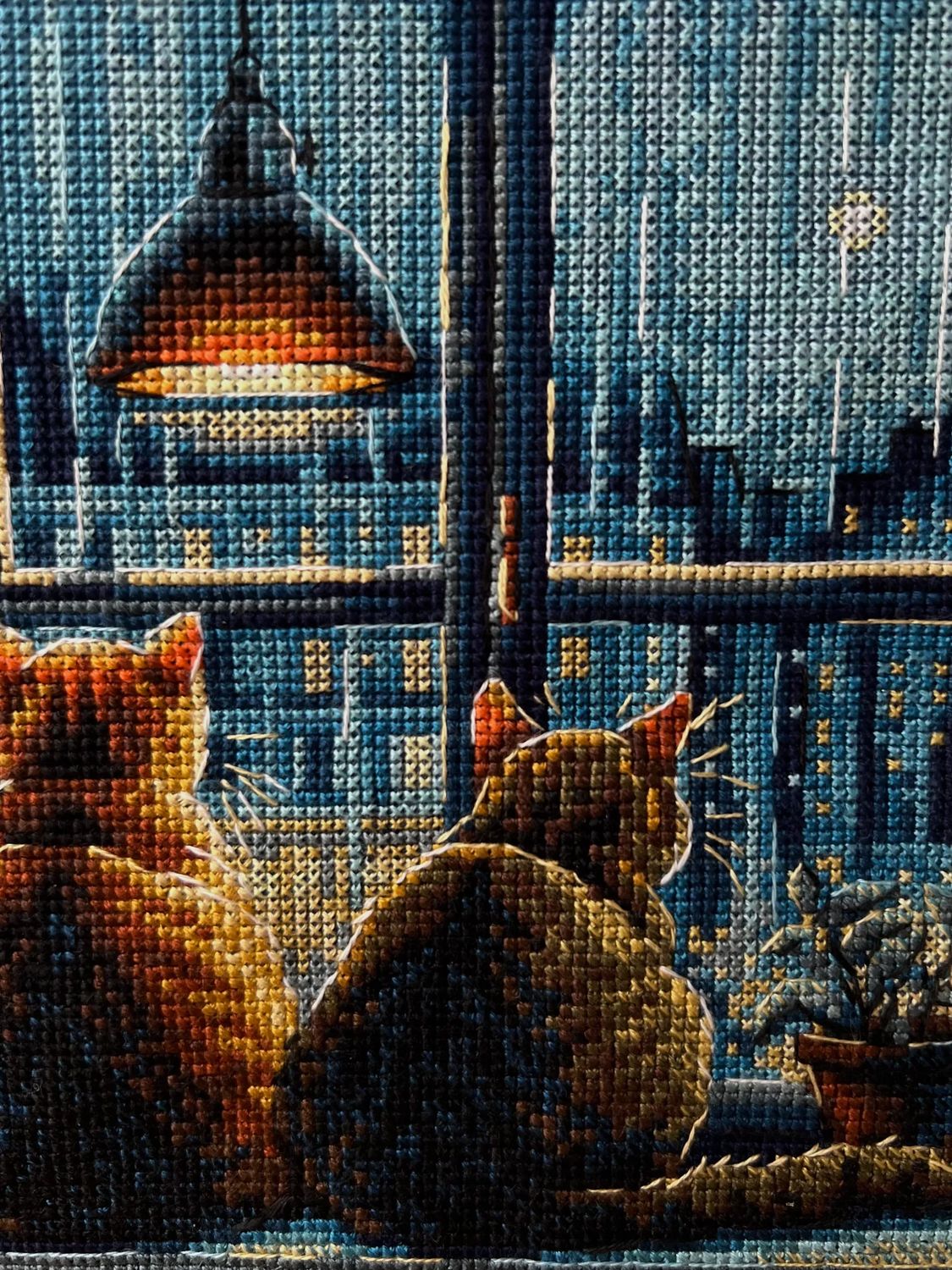Purr-fect Night by World of Cross Stitch (Mir Vyshivki), designer Natalia Yurkevich Counted cross stitch kit