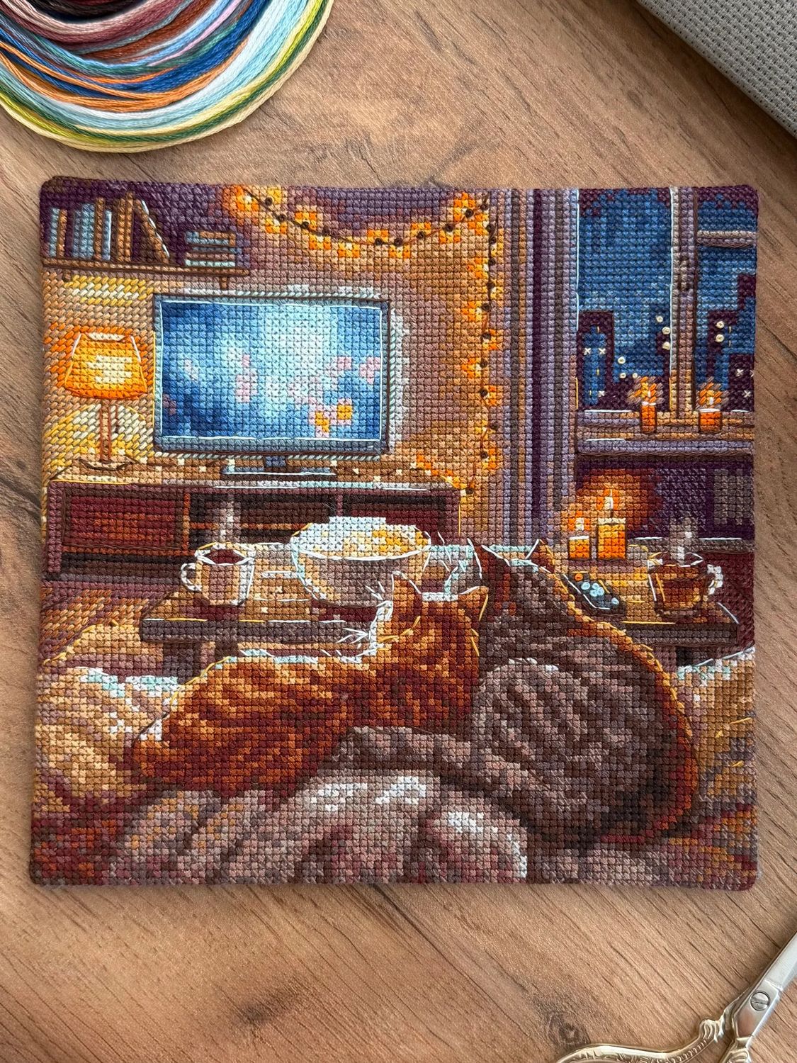 Purr-fect Evening by World of Cross Stitch (Mir Vyshivki), designer Natalia Yurkevich Counted cross stitch kit
