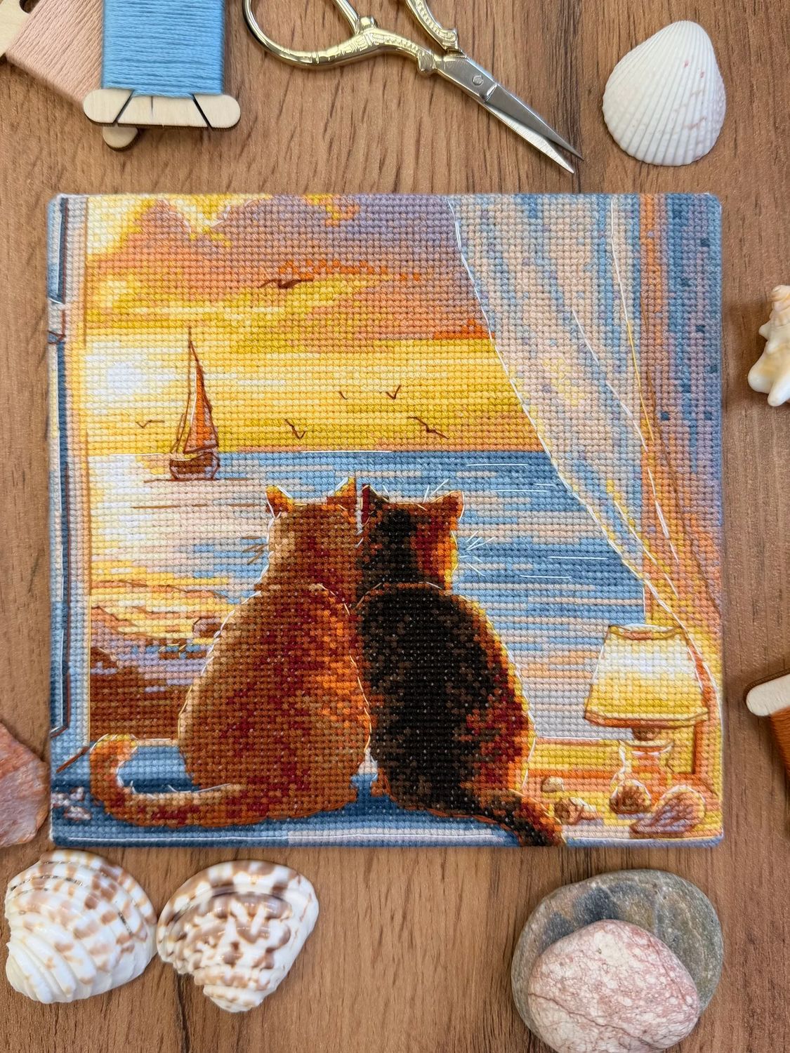Purr-fect Vacation by World of Cross Stitch (Mir Vyshivki), designer Natalia Yurkevich Counted cross stitch kit