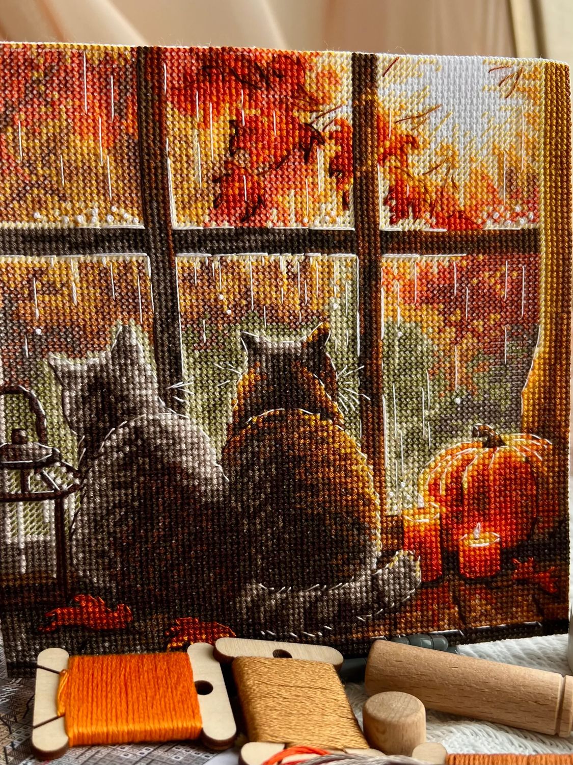 Purr-fect Autumn by World of Cross Stitch (Mir Vyshivki), designer Natalia Yurkevich Counted cross stitch kit
