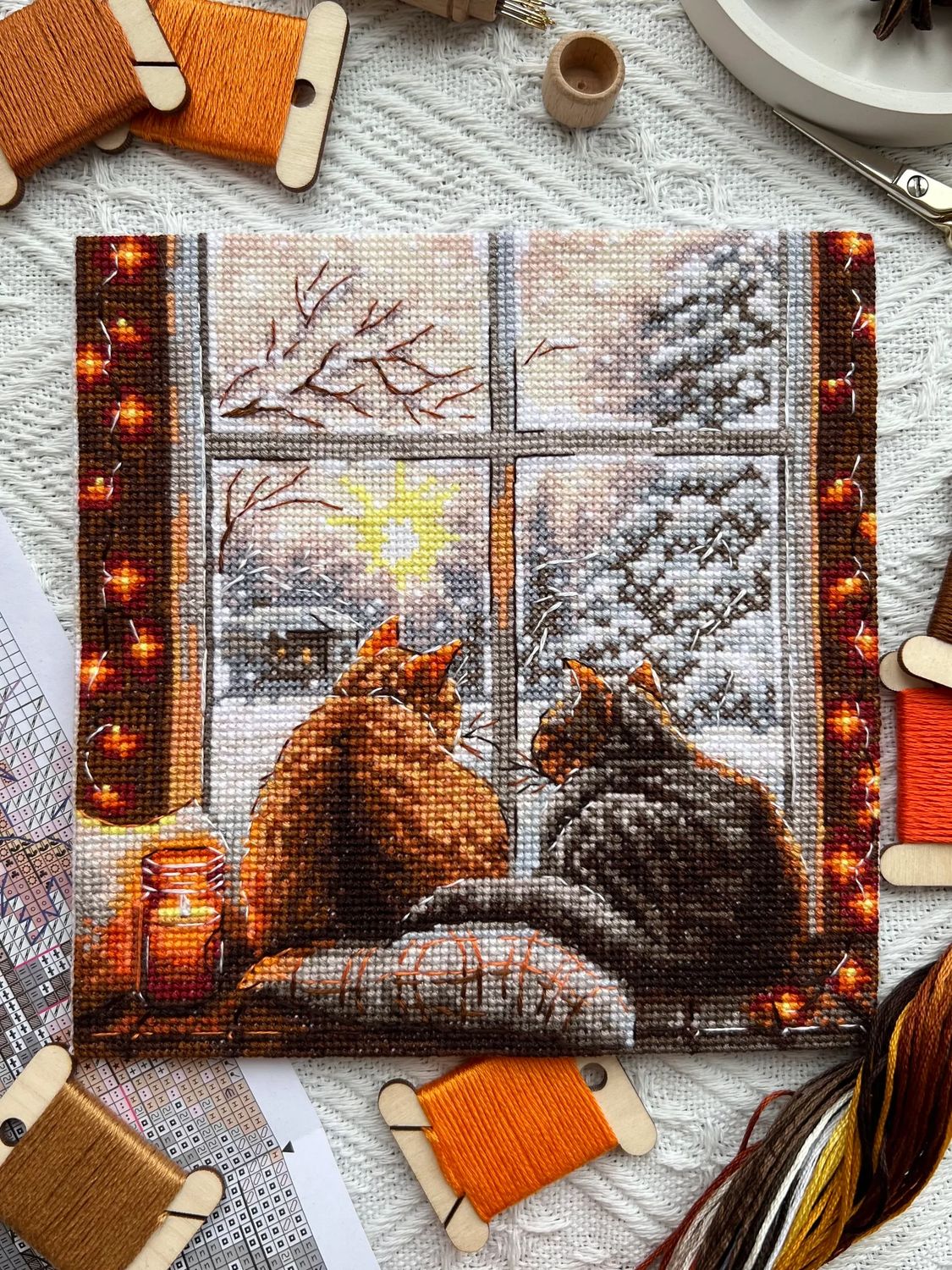 Purr-fect Winter by World of Cross Stitch (Mir Vyshivki), designer Natalia Yurkevich Counted cross stitch kit