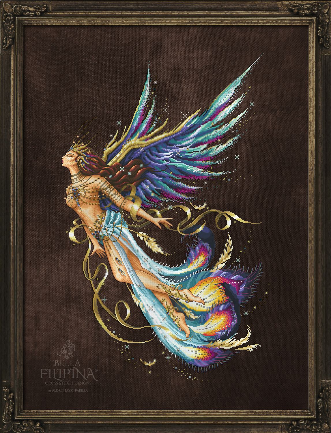 The Flight of Adarna by Bella Filipina Designs, released June 2026 Counted cross stitch pattern