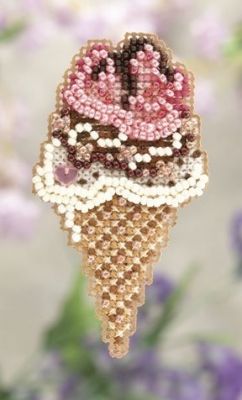 Triple Scoop by Mill Hill 2011 Spring Bouquet Collection Counted Glass Bead kit with treasures