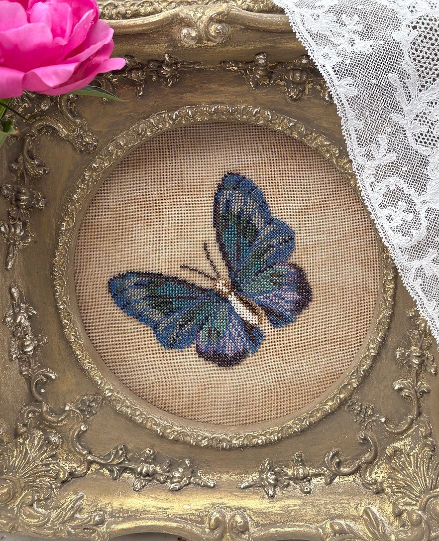 Papillon d'Azur (Azure Butterfly) by Maison Choisel 2026 Beaded mini-kit