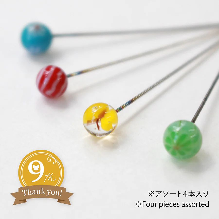 9th Anniversary Tombo-dama Sewing Pins Butterfly by Cohana Limited Edition A Butterfly Bringing Happiness