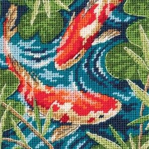 Koi pond by Dimensions Needlepoint kit