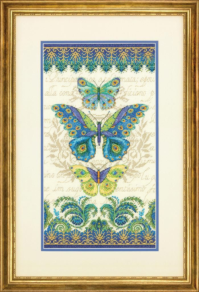 Peacock butterflies by Dimensions Counted Cross Stitch Kit