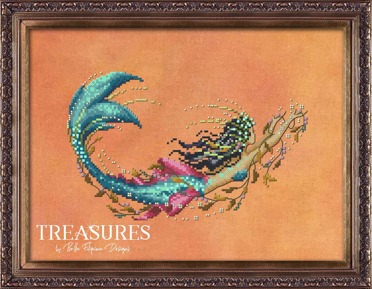 Mermaid Kelpie by Bella Filipina Designs 2024 Treasures Collection Counted Cross-stitch pattern