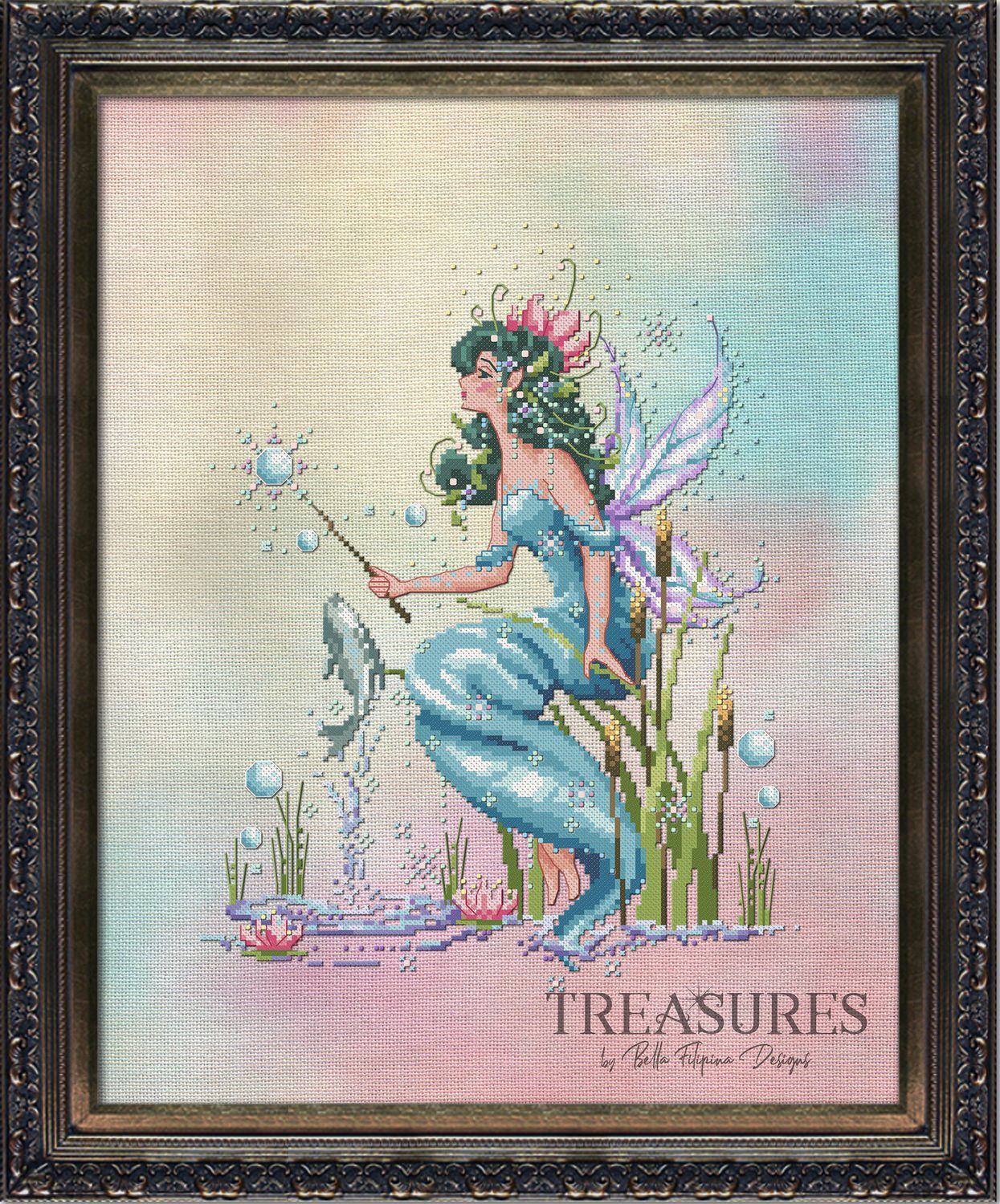Pond Water Sprite by Bella Filipina Designs 2025 Treasures Collection Counted Cross-stitch pattern