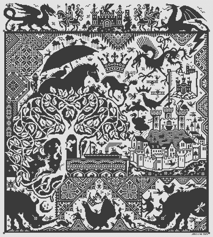 The Mare’s Nest by Long Dog Samplers 2026 Mono Collection Counted cross stitch pattern