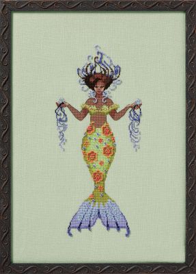 Belize Mermaid by Nora Corbett Designs 2026 Caribbean Collection Cross stitch pattern, Embellishment Pack