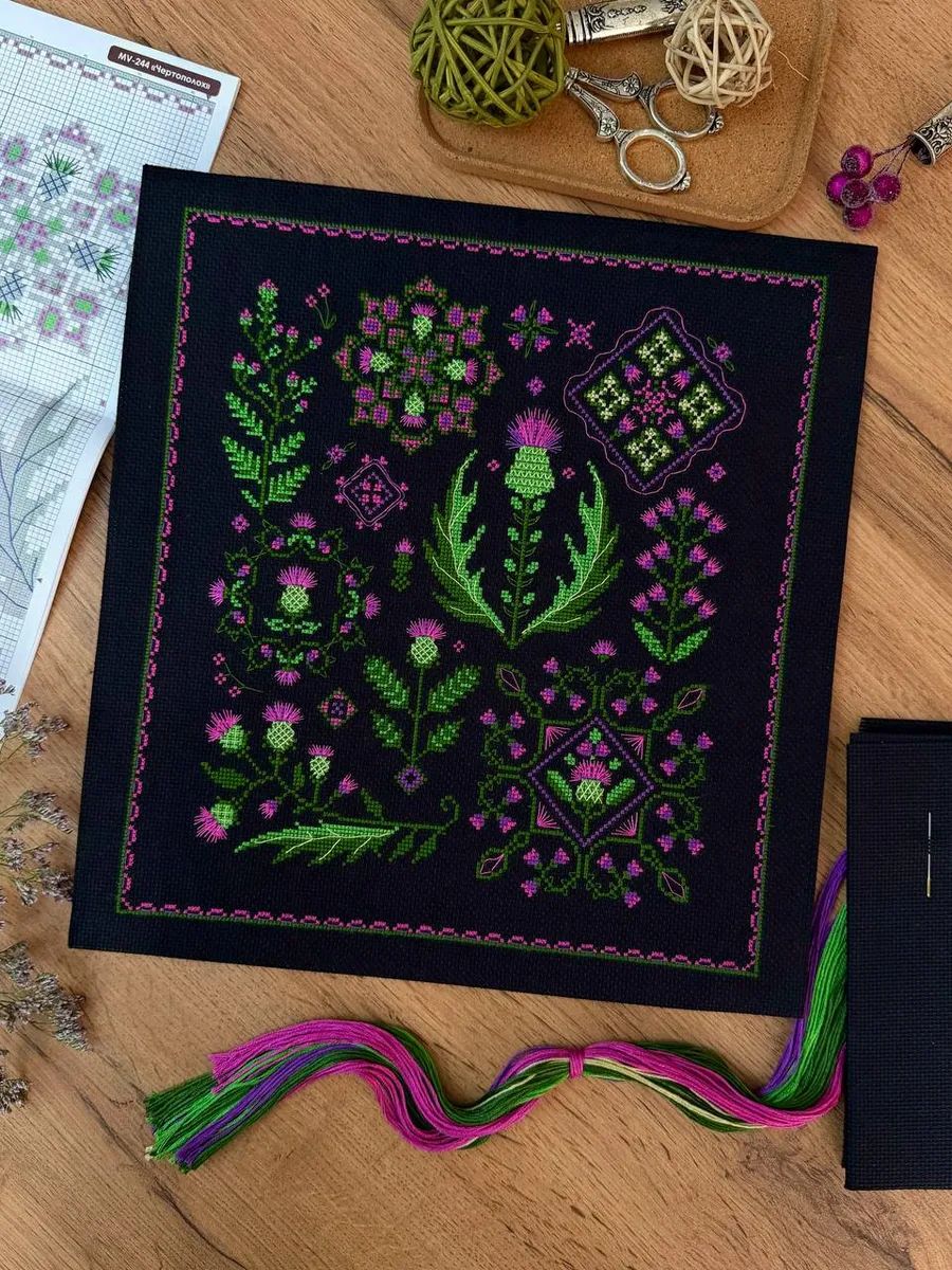 Thistle by World of Cross Stitch (Mir Vyshivki), designer Magical Thread Counted cross stitch kit
