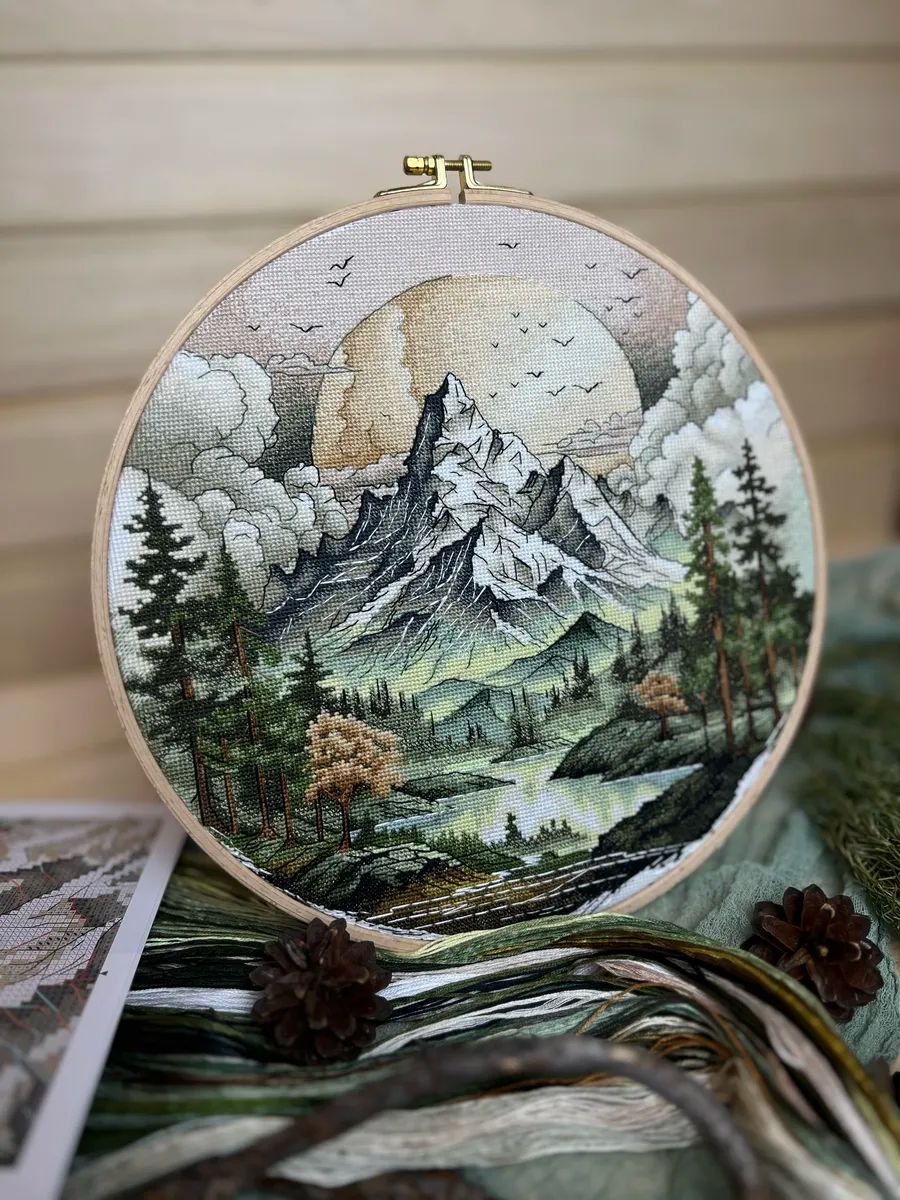 Mountain Altai by World of Cross Stitch (Mir Vyshivki) designer Zhanna Dik Counted cross stitch kit
