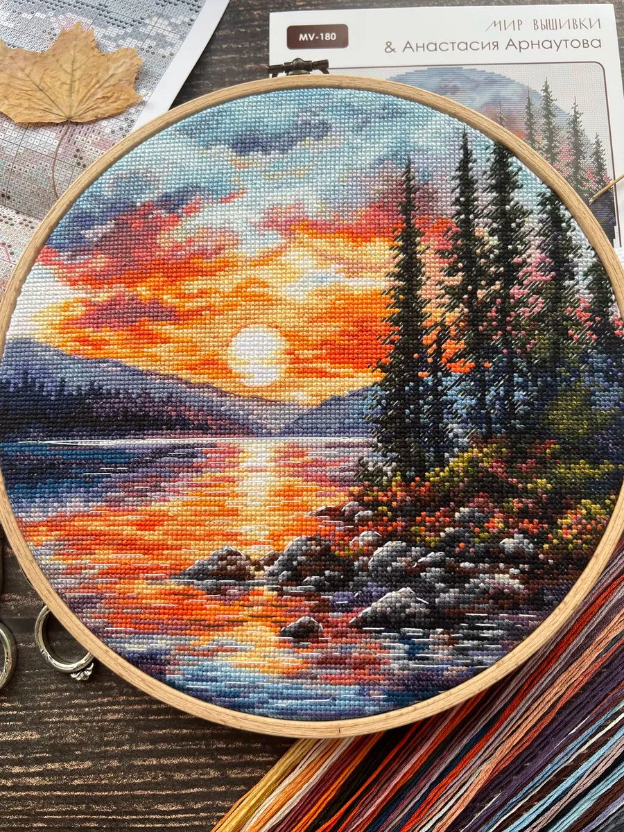 Cycle of Seasons: Autumn by World of Cross Stitch (Mir Vyshivki) designer Elena Zhelnovach Counted cross stitch kit