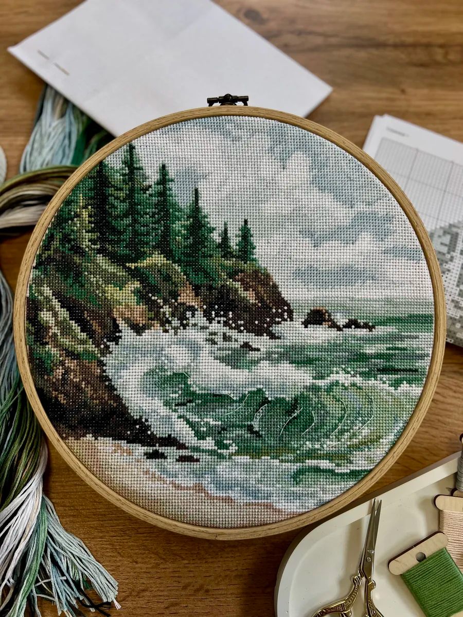 Dance of the Surf by World of Cross Stitch (Mir Vyshivki) designer Natalia Naumenko Counted cross stitch kit