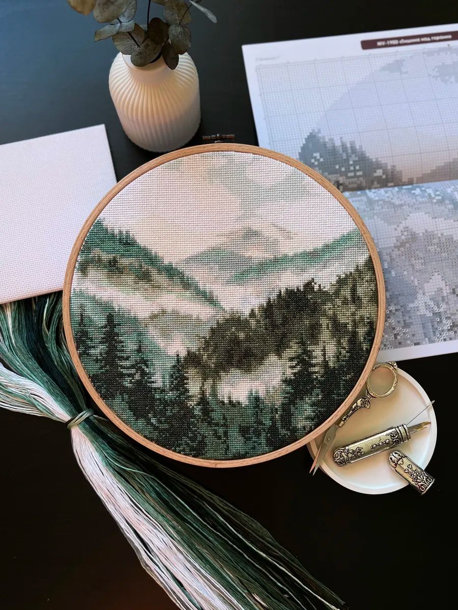 Silence Above the Mountains by World of Cross Stitch (Mir Vyshivki) Counted cross stitch kit
