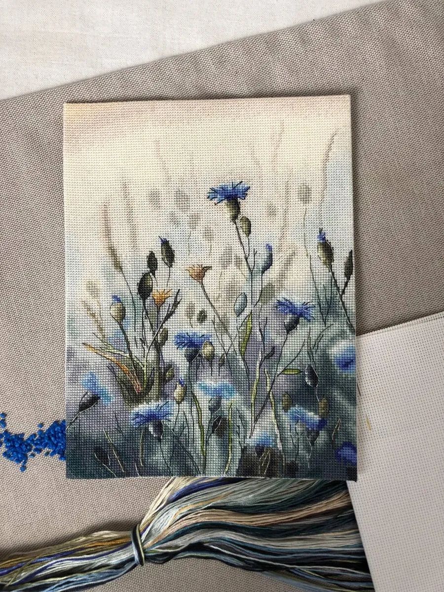 Cornflower Field by World of Cross Stitch (Mir Vyshivki) Counted cross stitch kit