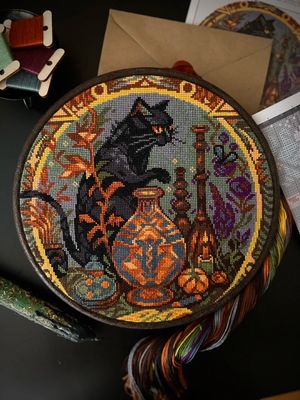 Wizard Cat by World of Cross Stitch (Mir Vyshivki) design by Stitching Land Counted cross stitch kit