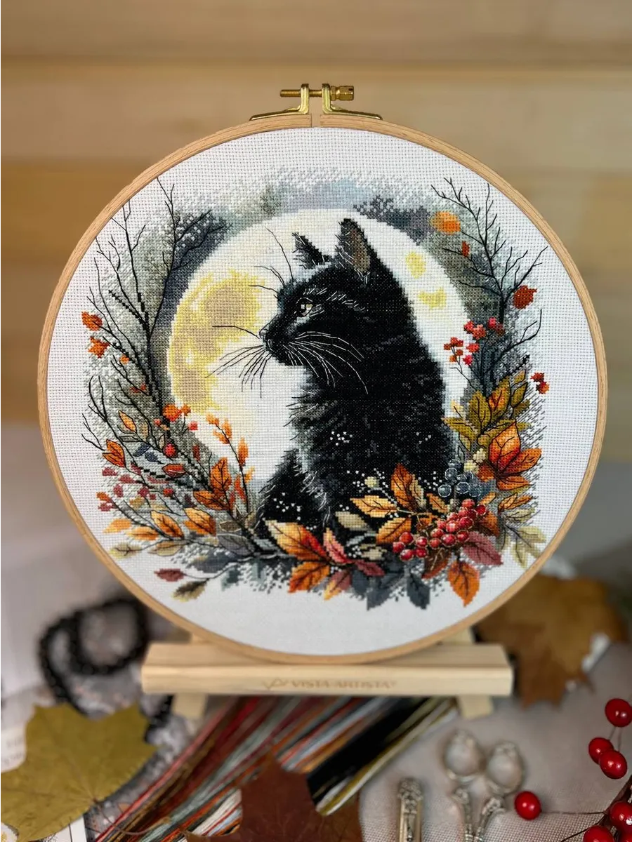Moon Cat by World of Cross Stitch (Mir Vyshivki) Counted cross stitch kit