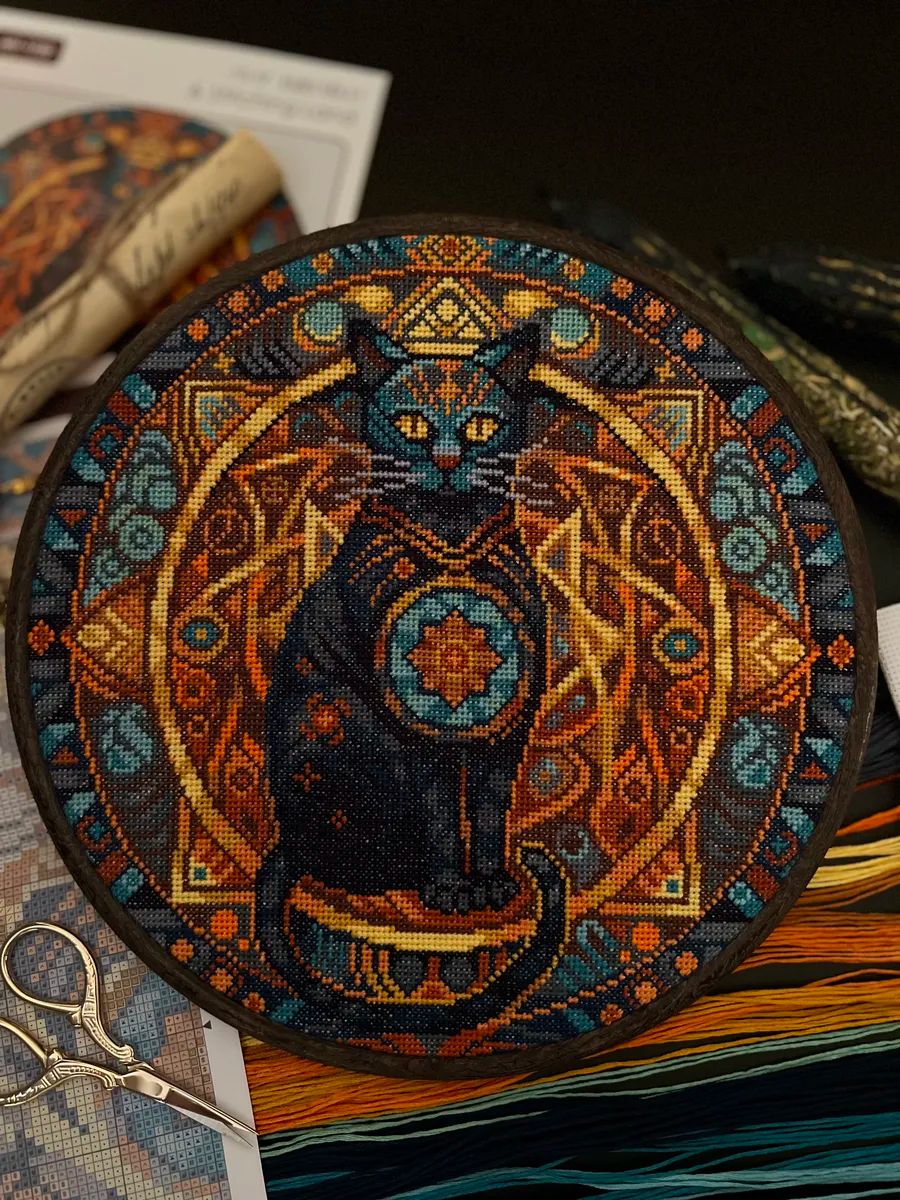 Lucky Cat by World of Cross Stitch (Mir Vyshivki) design by Stitching Land Counted cross stitch kit