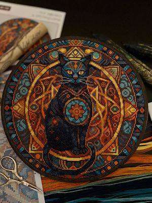 Lucky Cat by World of Cross Stitch (Mir Vyshivki) design by Stitching Land Counted cross stitch kit