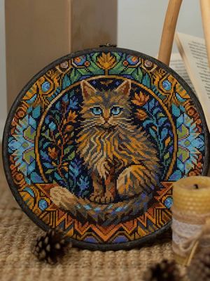 Cat by World of Cross Stitch (Mir Vyshivki) design by Stitching Land Counted cross stitch kit