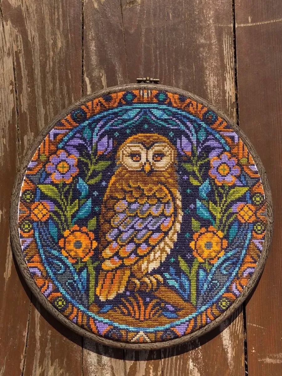 Owl by World of Cross Stitch (Mir Vyshivki) design by Stitching Land Counted cross stitch kit