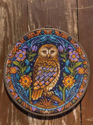 Owl by World of Cross Stitch (Mir Vyshivki) design by Stitching Land Counted cross stitch kit