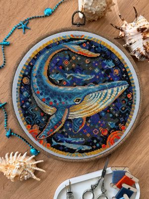Whale by World of Cross Stitch (Mir Vyshivki) design by Stitching Land Counted cross stitch kit