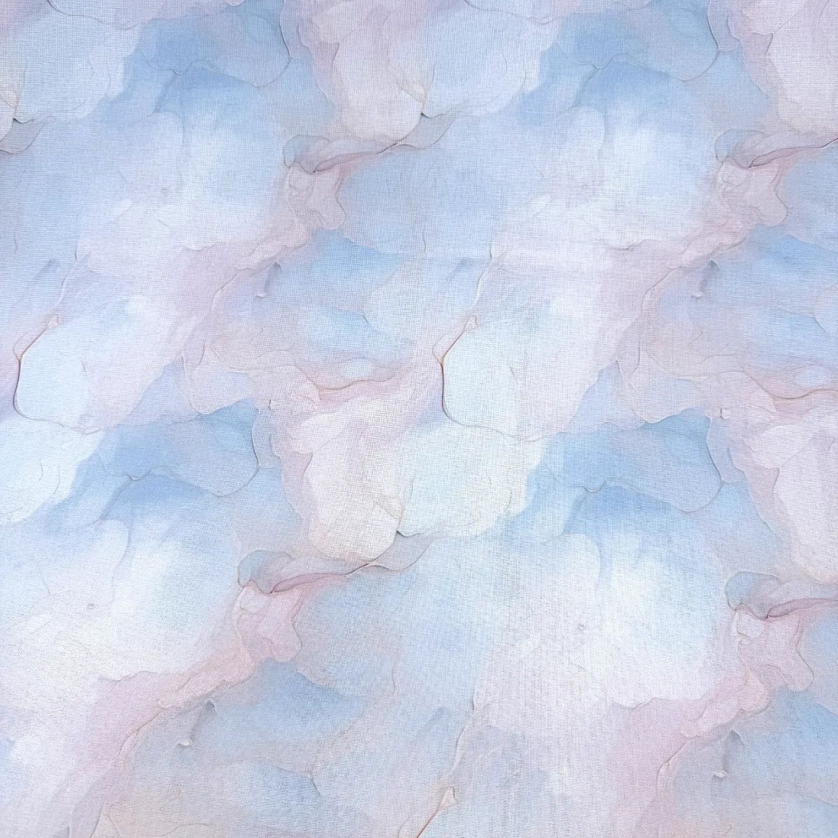Ocean Dream Lugana Murano 32ct. by Zweigart Premium fabric with watercolor print in pastel blue, pink, and beige, 12" x 18" (Fat Eighth)