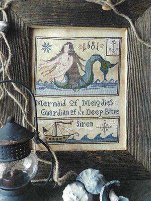 Guardian Mermaid by The Primitive Hare 2013 Cross-stitch pattern