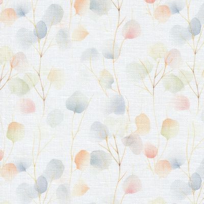 Watercolor Leaves Print Linen - Belfast 32ct. by Zweigart Fabric for embroidery 12" x 18" (Fat Eighth)