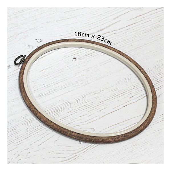 Flexi Hoops by Nurge Oval 18 cm x 23 cm (7" x 9") Color Woodgrain