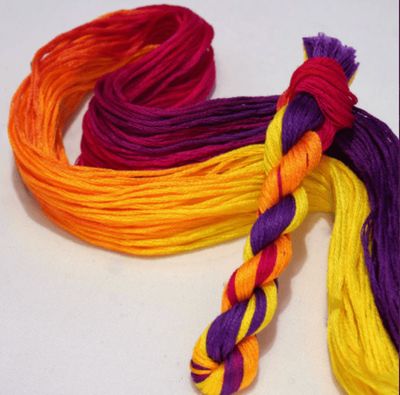 Fireworks C132 by Cottage Garden Threads Chaos Collection Limited Edition Hand Dyed 6-Strand Floss