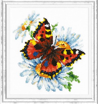 Butterfly and daisies by Magic Needle 2012 Counted cross stitch kit