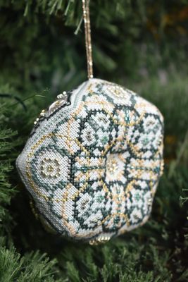 Day 5: Golden rings by MilleFleur 2026 12 Days of Christmas Series Cross Stitch Pattern with Embellishment Pack
